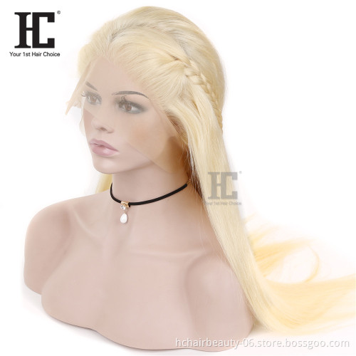 613 Blonde Brazilian Wig 13*4 Straight 613 Lace Front Wig 150% Lace Front Human Hair Wigs Pre-Plucked With Baby Hair For Women